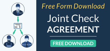 joint check agreements free form template download zlien