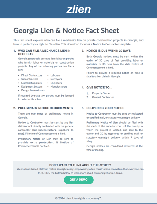 Nevada Notice of Right to Lien Form Download Free With Fact Sheet