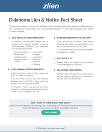 Oklahoma Pre Lien Notice Form Download Free With Fact Sheet Oklahoma Pre Lien Notice Form Download Free With Fact Sheet